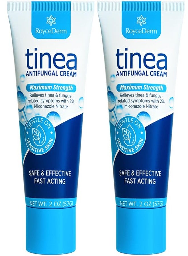 Roycederm Tinea Versicolor Treatment, Athletes Foot Treatment, Ringworm Treatment for Humans, for Tinea Versicolor & Pedis,Fast Healing Anti Fungal Skin Cream - Multi-Functional - Pack of 2 - Image 1